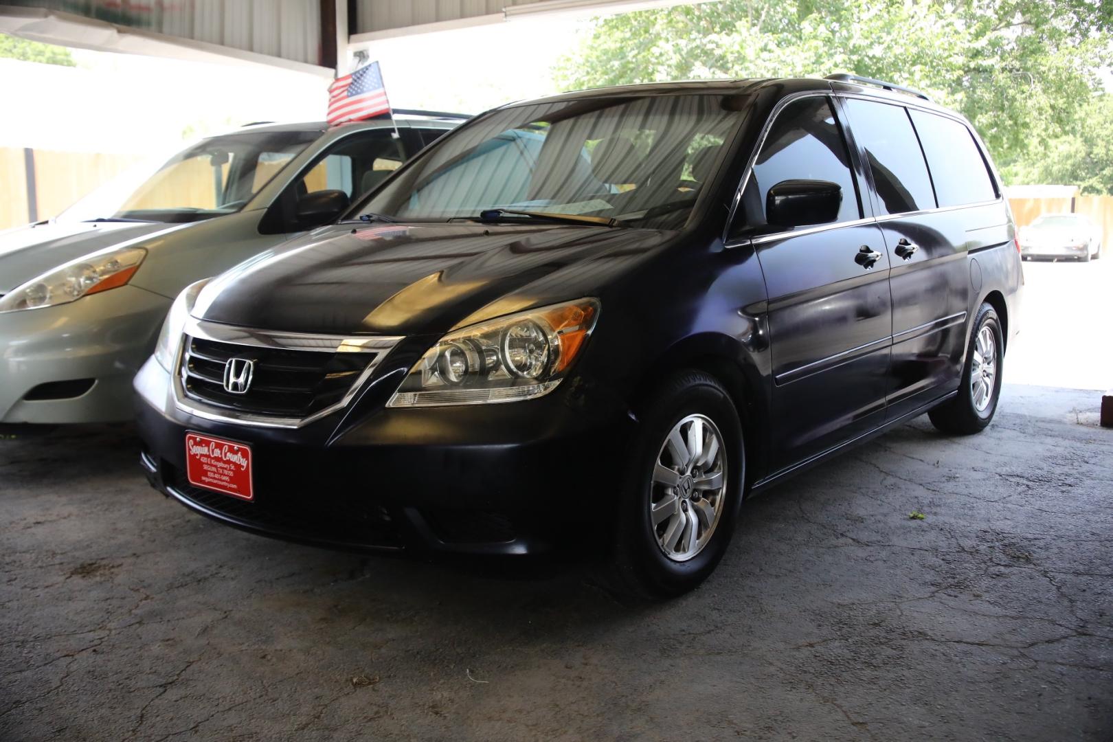 2009 BLACK HONDA ODYSSEY EX-L w/ DVD (5FNRL387X9B) with an 3.5L V6 SOHC 24V engine, 5-SPEED AUTOMATIC transmission, located at 420 E. Kingsbury St., Seguin, TX, 78155, (830) 401-0495, 29.581060, -97.961647 - Photo#0